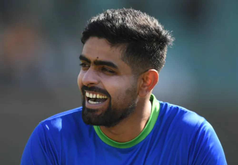 babar azam pakistan laugh getty