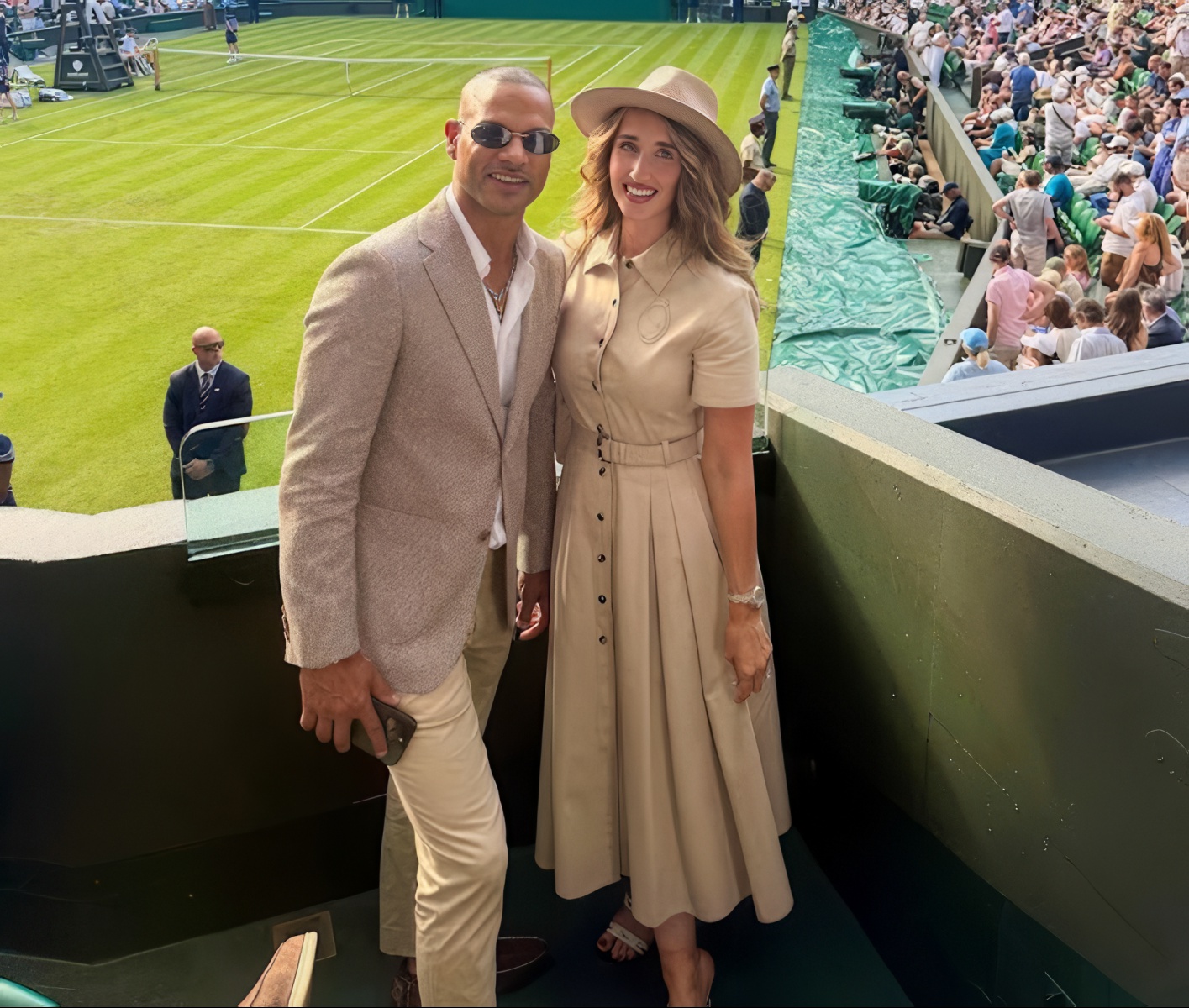Watch Shikhar Dhawan Enjoy a Special Day with His Wife at Wimbledon