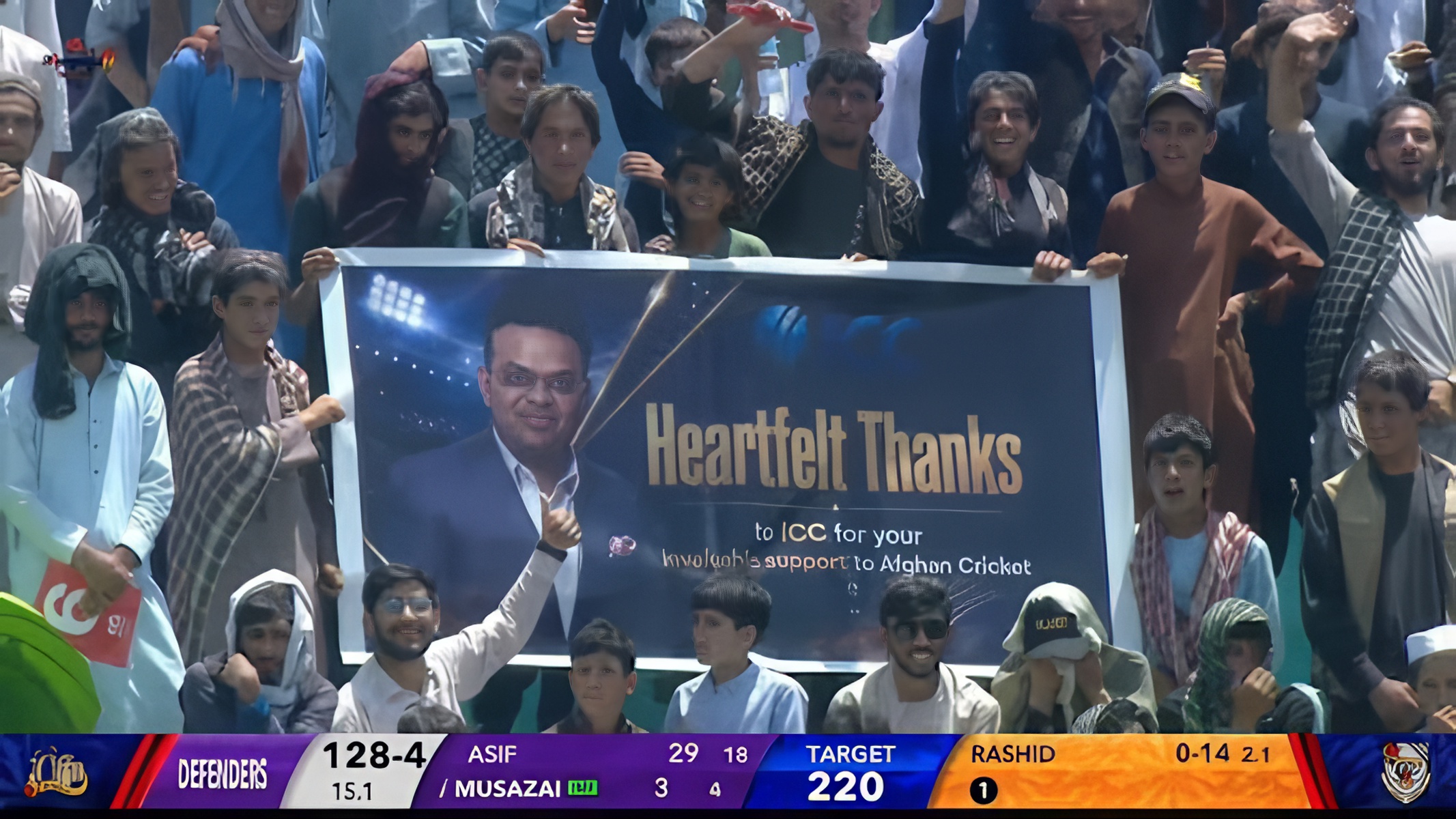Afghan Fans Thank Jay Shah During Shpageeza Cricket League
