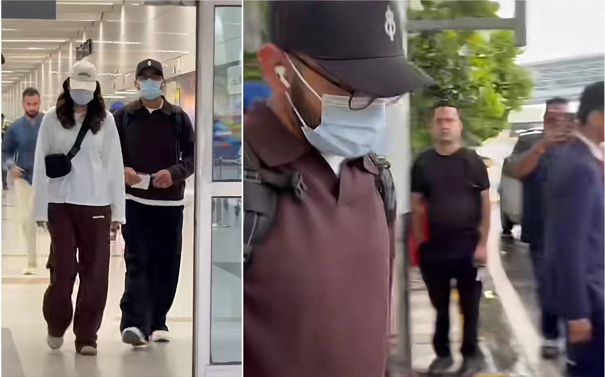 Virat Kohli & Anushka Sharma Make Surprise Appearance at Delhi Airport