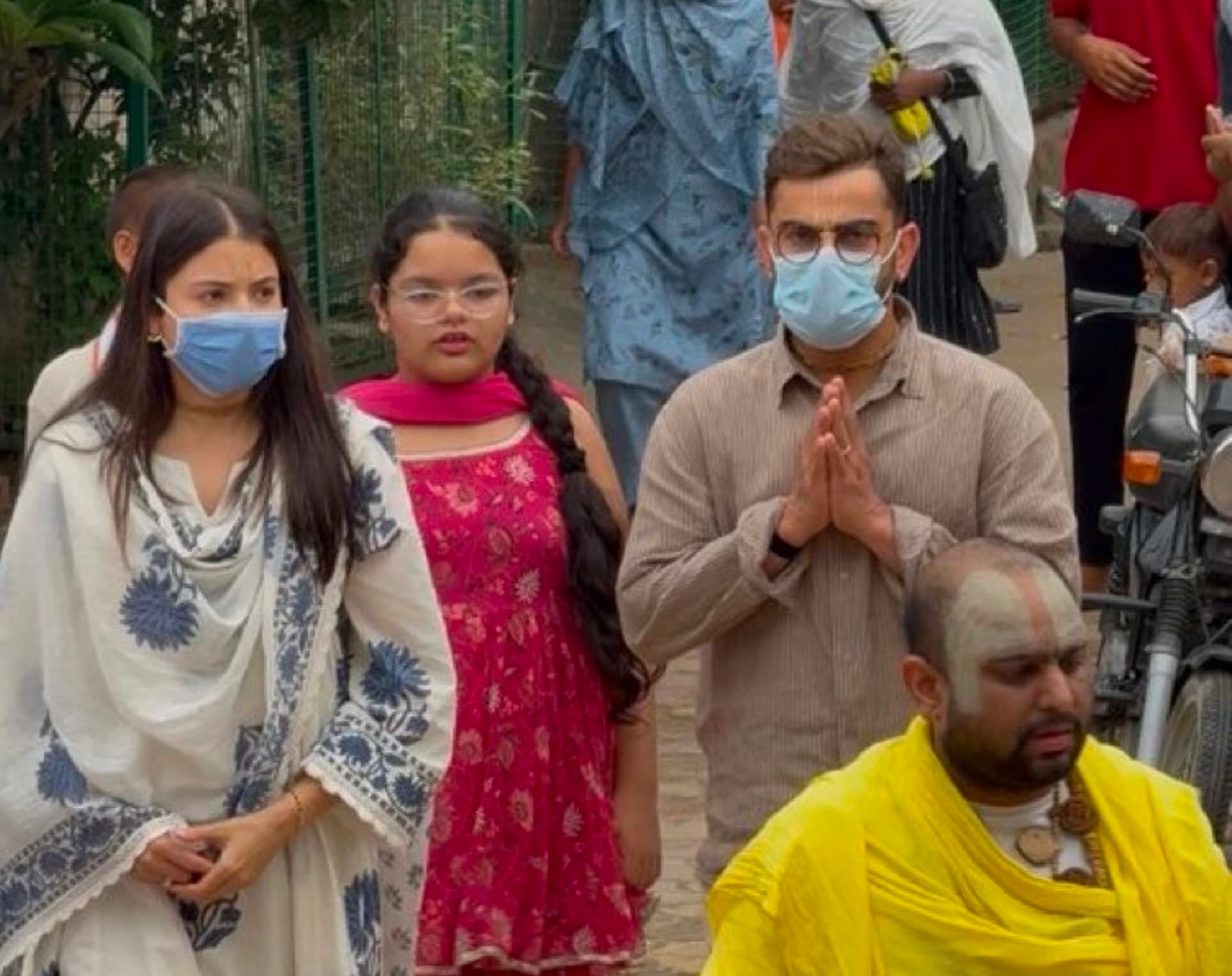 Watch Virat Kohli and Anushka Sharmas Spiritual Visit to Vrindavan