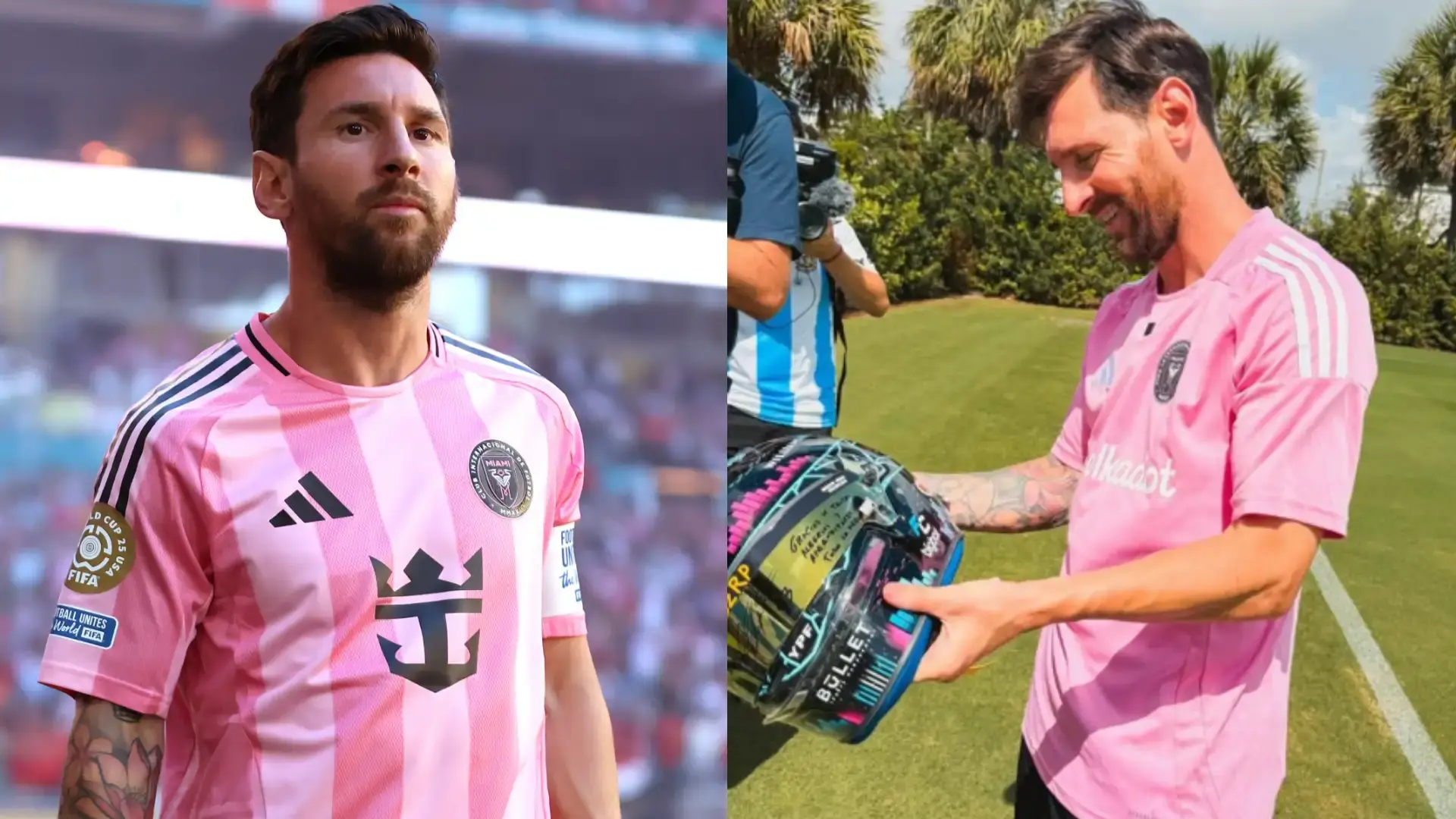 Lionel Messi Meets Franco Colapinto Ahead of Miami Grand Prix