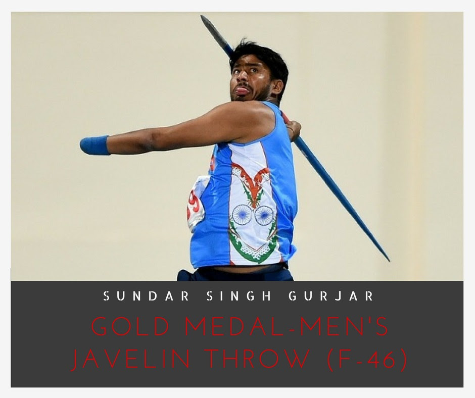 Sundar Singh Gurjar wins Gold in F46 Javelin at the 2017 IPC World Para Athletics Championships