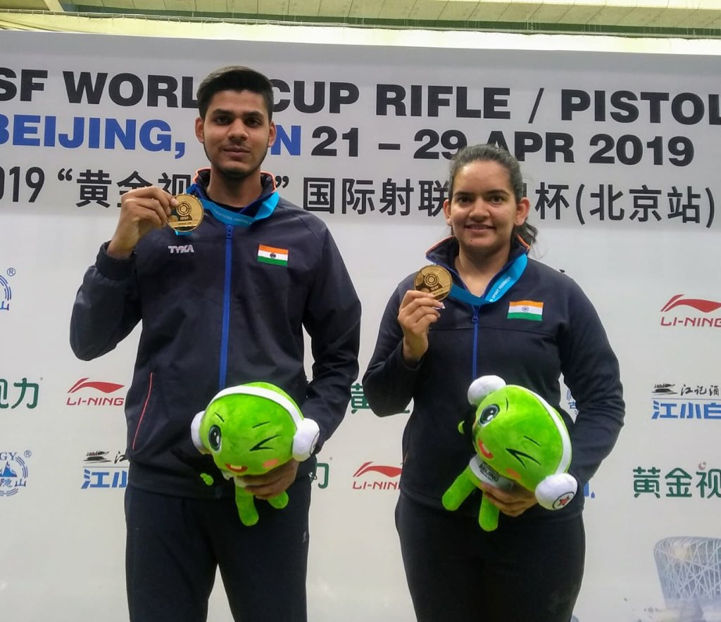 Anjum Moudgil and Divyansh Panwar clinch gold in ISSF World Cup