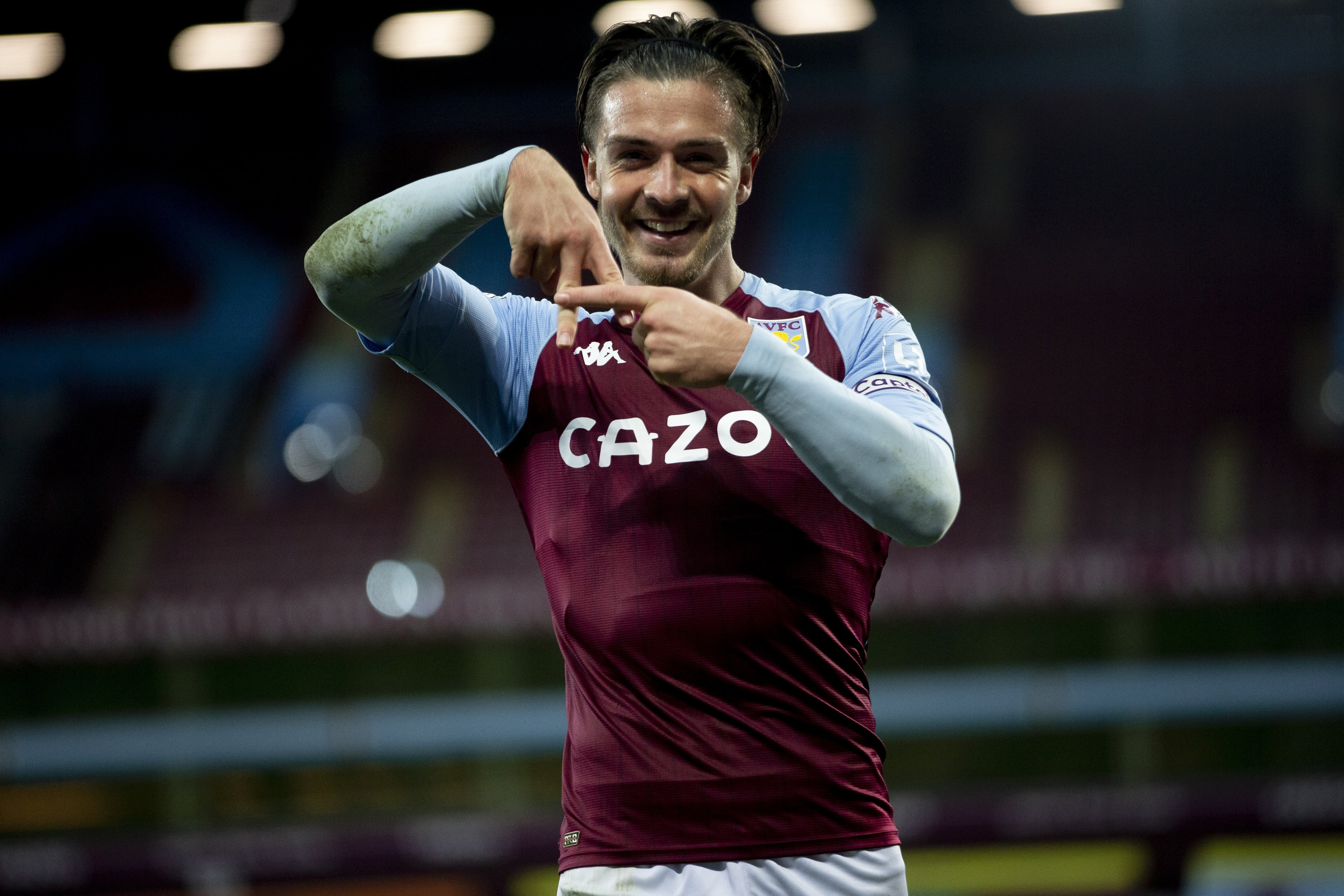 Jack Grealish of Aston Villa during the Premier League match at