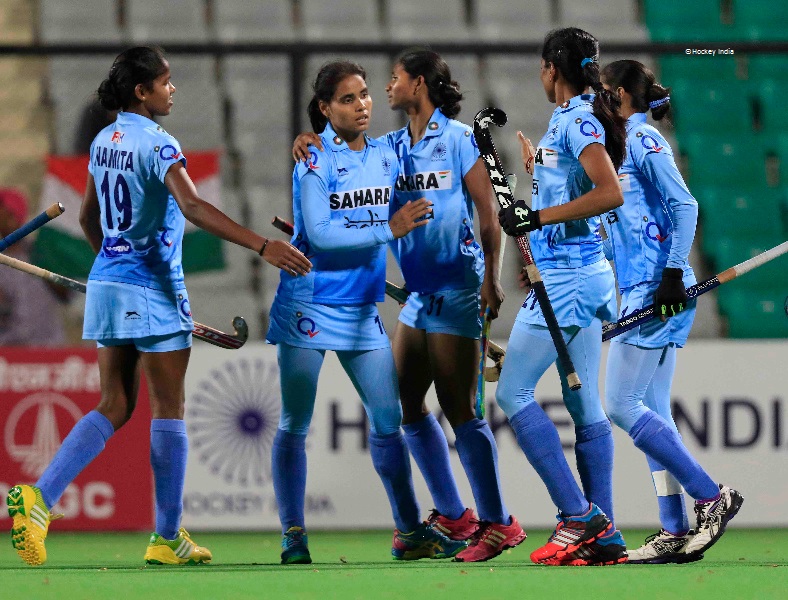 Indian women Hockey team beat South Korea to secure unassailable lead