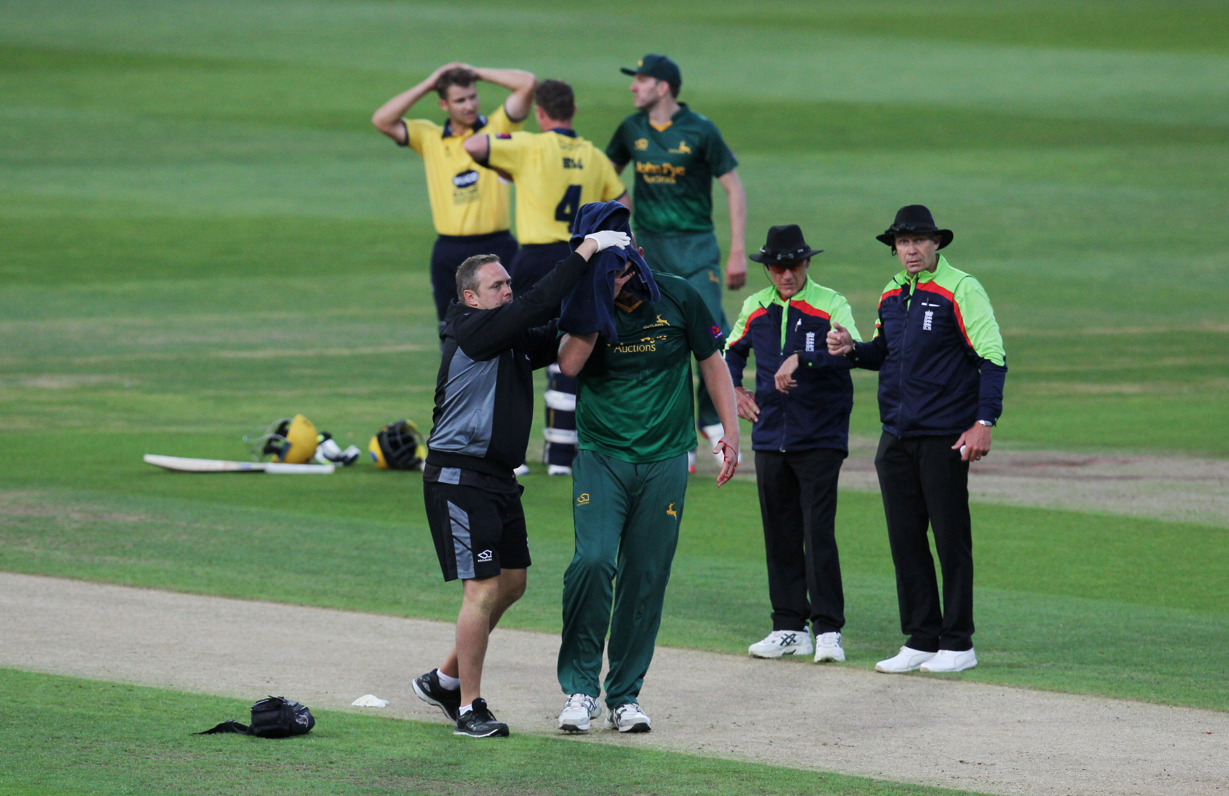 WATCH | Cricketer Luke Fletcher leaves ground after horror injury
