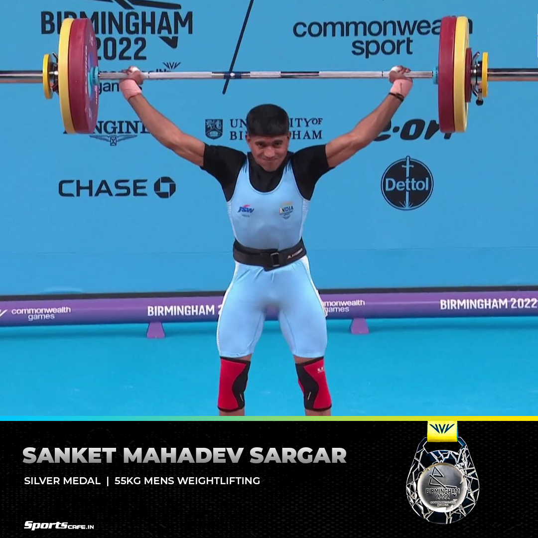 Sanket Sargar bags silver medal in 55kg men's weightlifting at 2022 Commonwealth Games