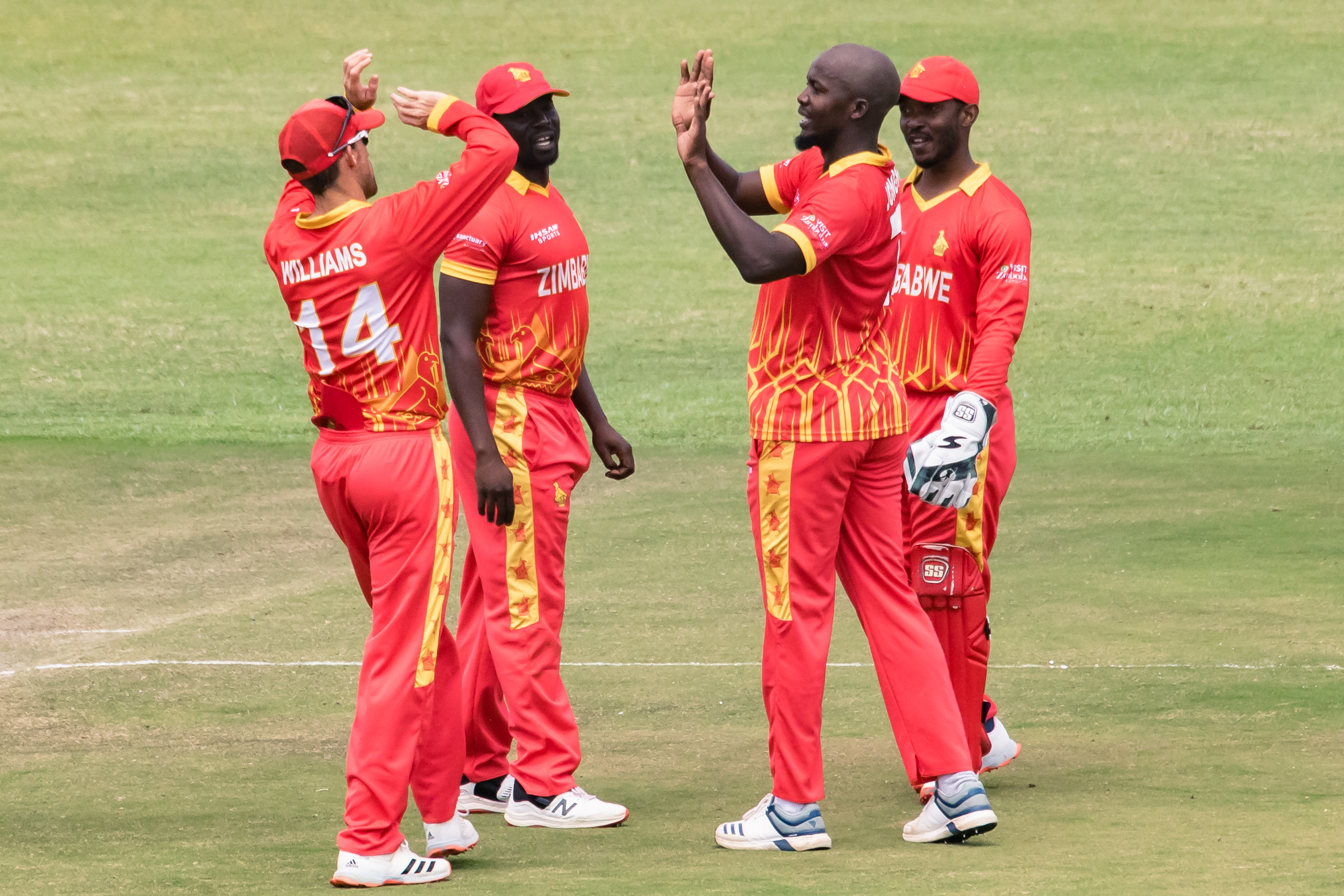 Twitter reacts to Luke Jongwe’s ‘boot’ celebration after Zimbabwe’s first-ever T20I win over Pakistan