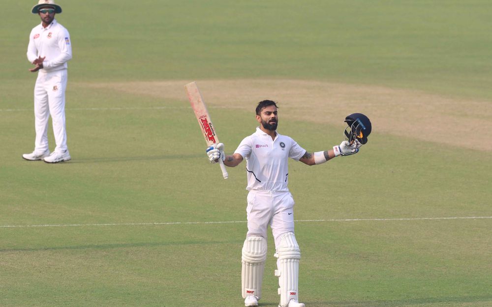 Twitter reacts to Virat Kohli becoming first Indian to score century in D/N Test