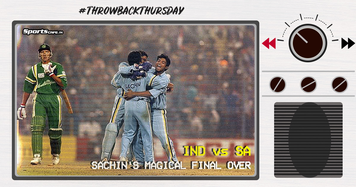 Throwback Thursday | Sachin Tendulkar defends six runs in last over to help India to Hero Cup final