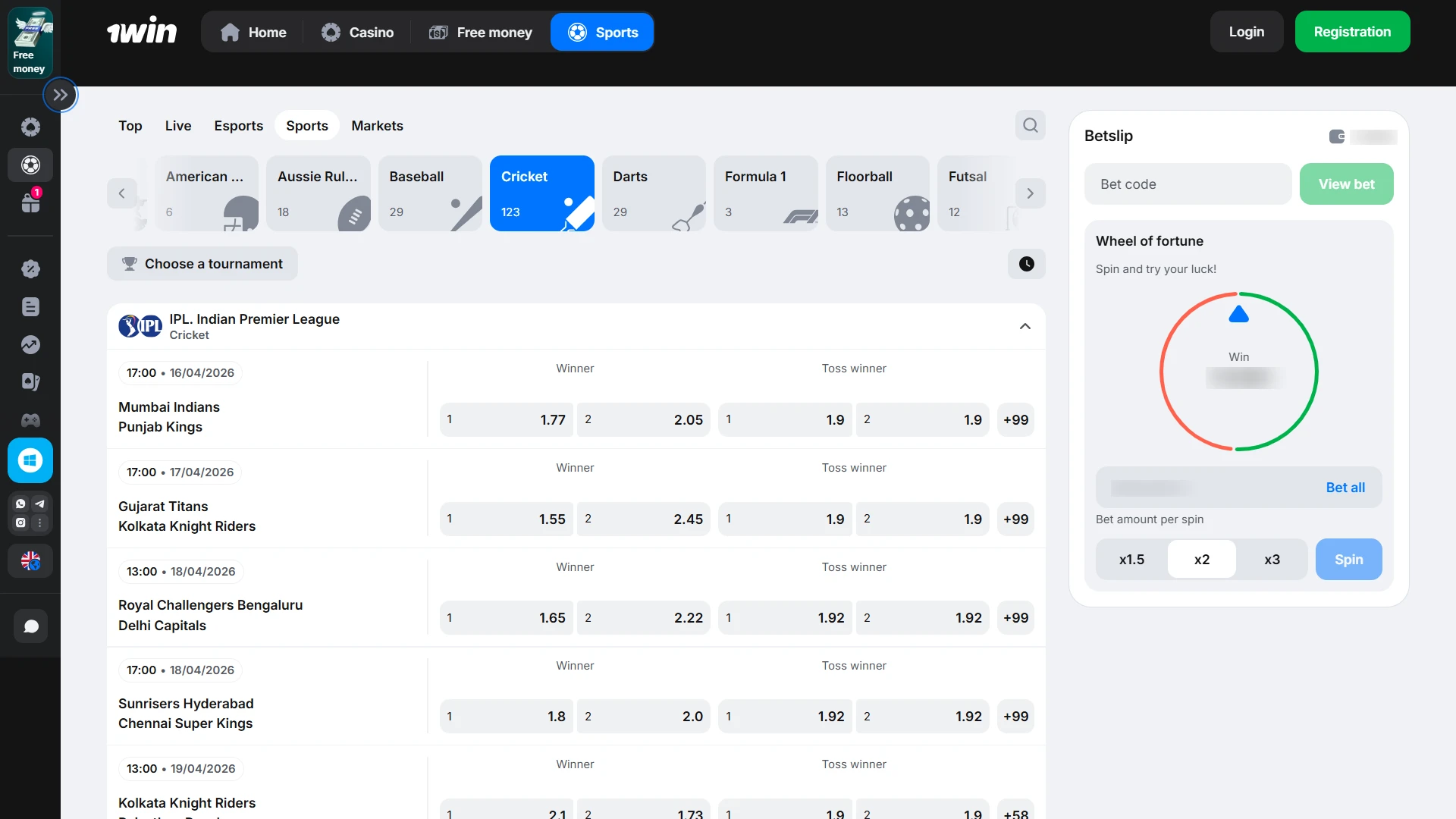 1win ipl betting sites.