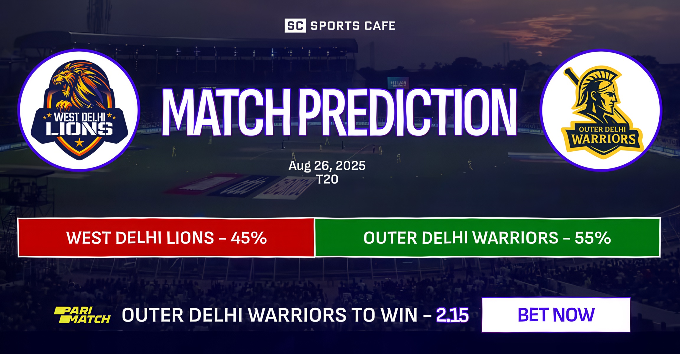 West Delhi Lions vs Outer Delhi Warriors