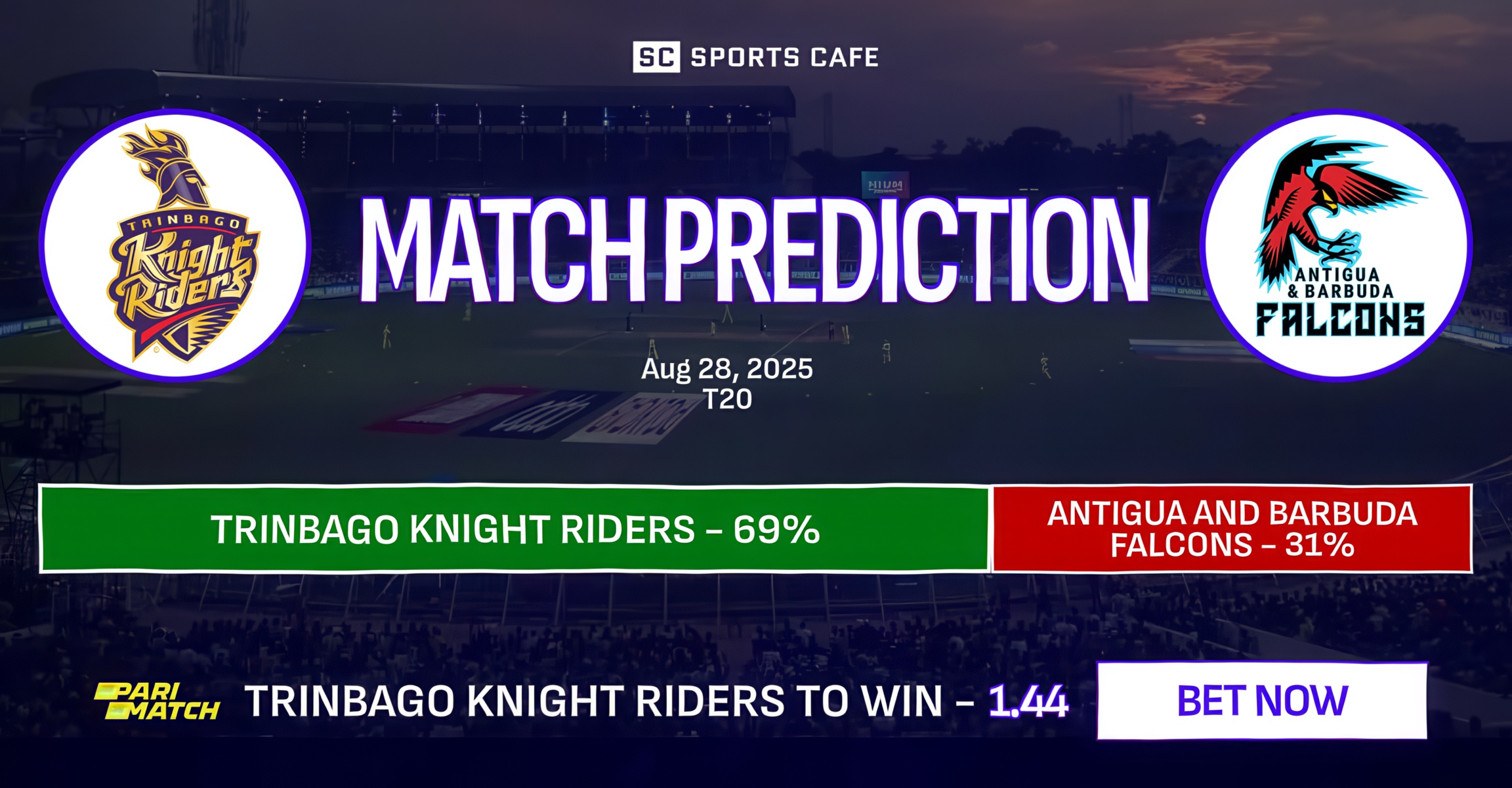 Trinbago Knight Riders vs Antigua and Barbuda Falcons