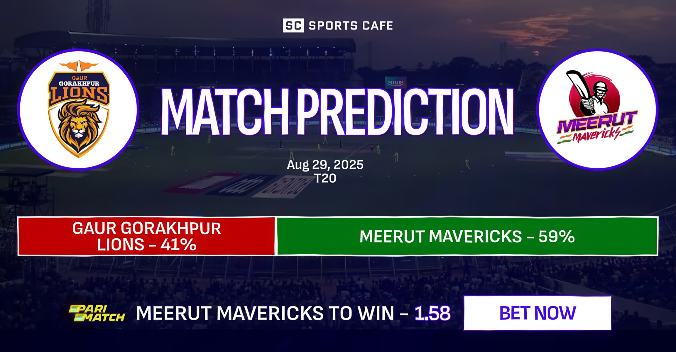 Gaur Gorakhpur Lions vs Meerut Mavericks