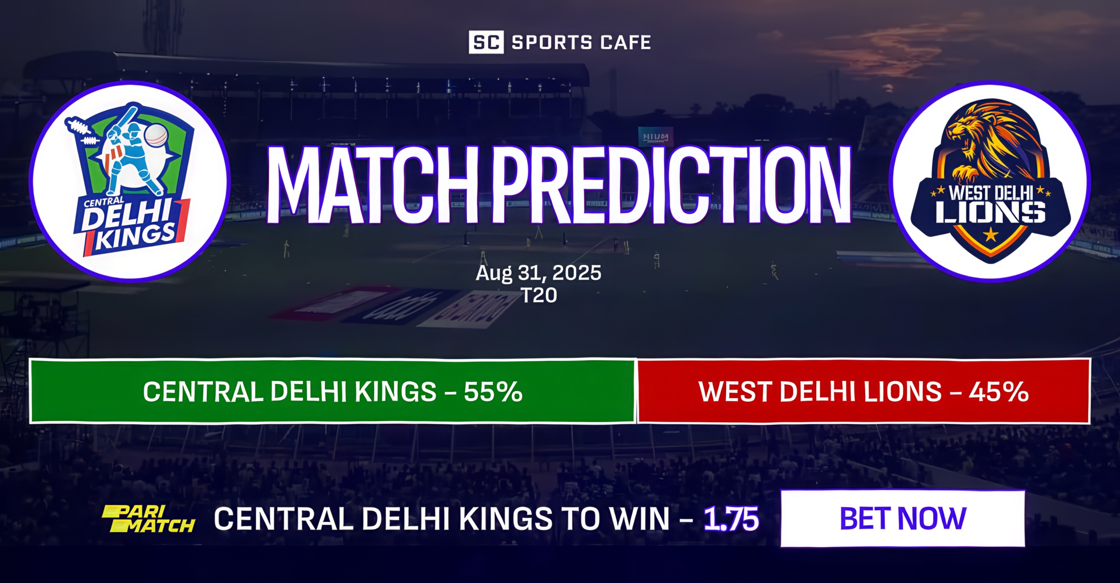 Central Delhi Kings vs West Delhi Lions