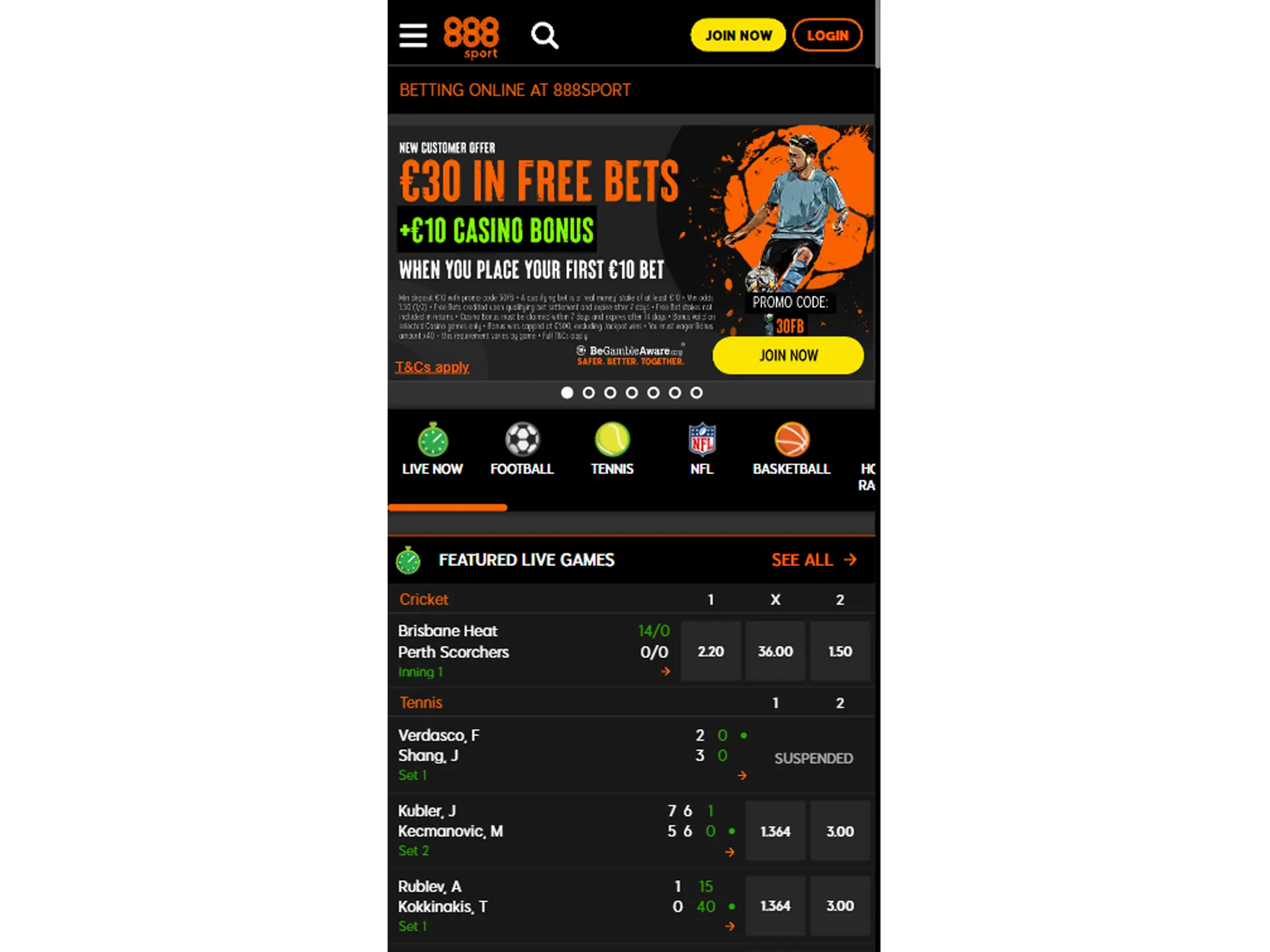 Start making bets in the app.