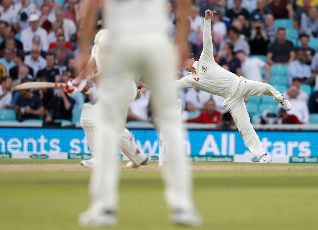 VIDEO | Steve Smith’s superhuman flying effort to dismiss Chris Woakes brings entire Oval to a standstill