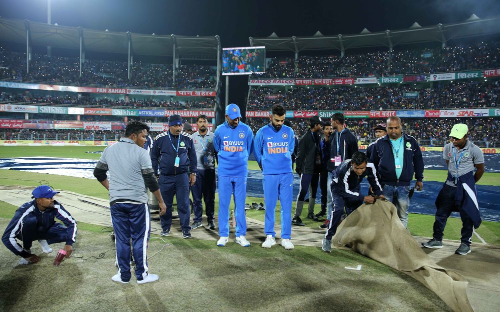 IND vs SL | First T20 abandoned after puddles impact pitch