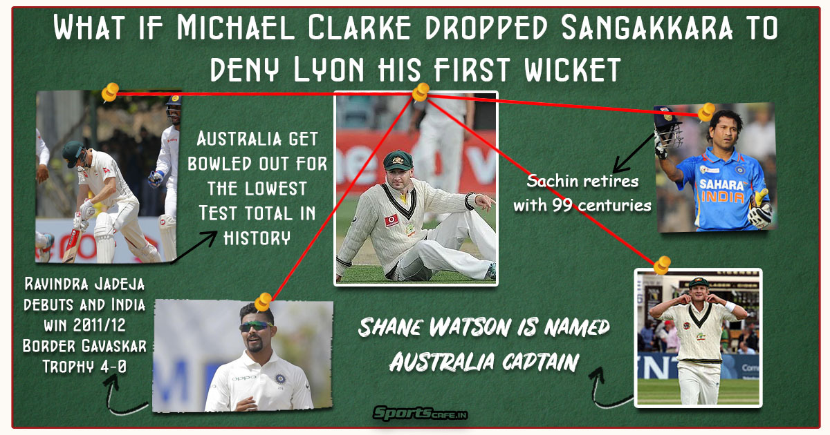 What if Wednesday | What if Michael Clarke dropped Sangakkara to deny Nathan Lyon his first wicket