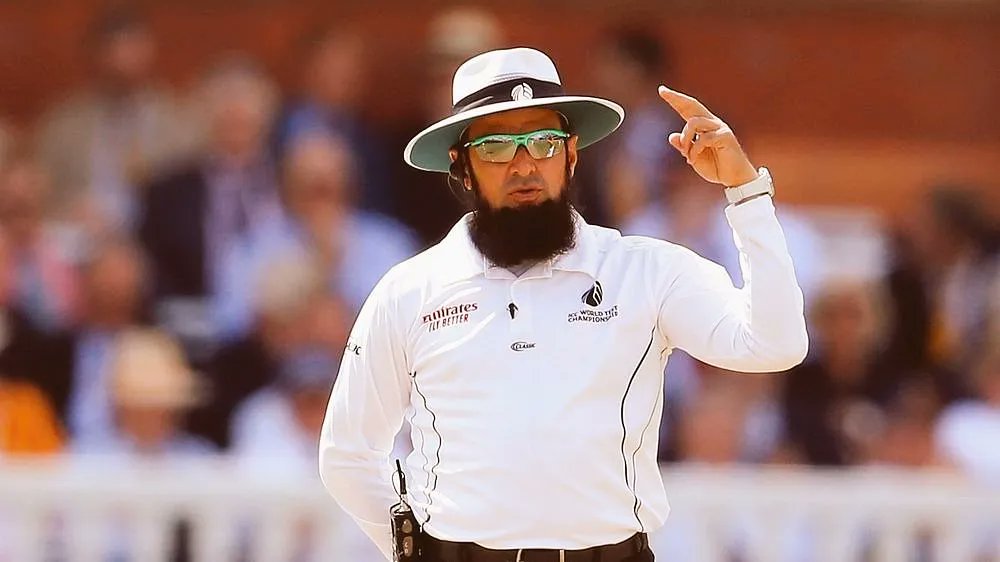 WATCH | Aleem Dar’s hilarious attempt to get out of way on Haider Ali’s pull hurt his legs