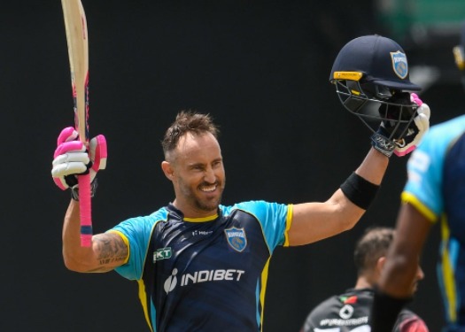 CPL 2021 | Faf Du Plessis hits 13 fours and 5 sixes en route CPL's third-highest individual score