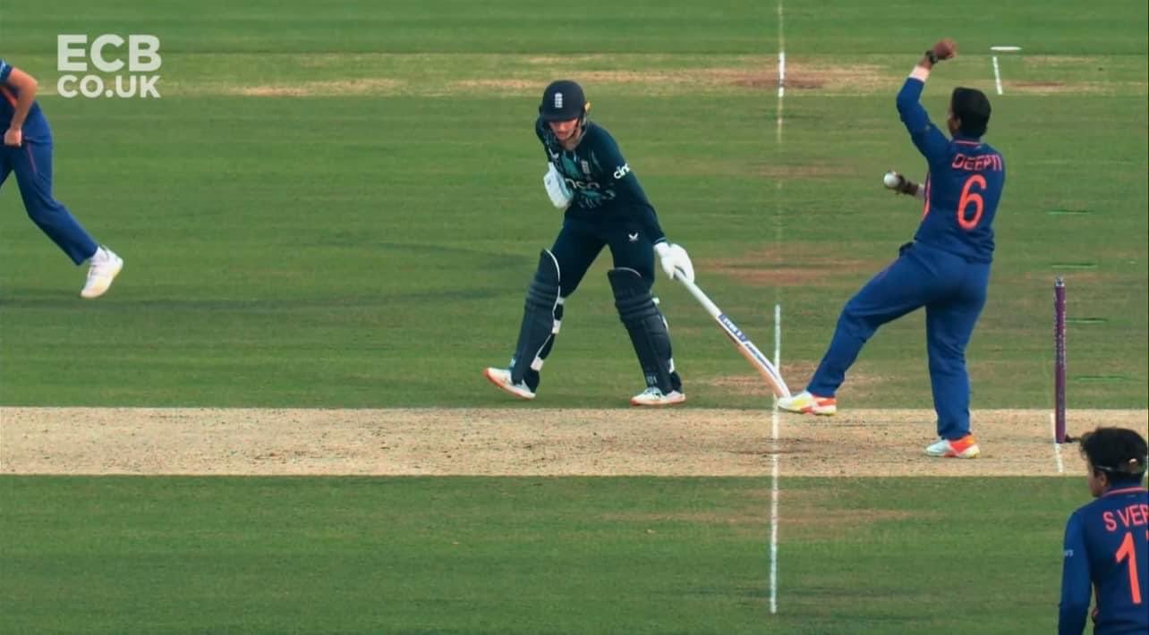 Internet reacts to Deepti Sharma executing the mankad to pull off a thrilling win and clean sweep England
