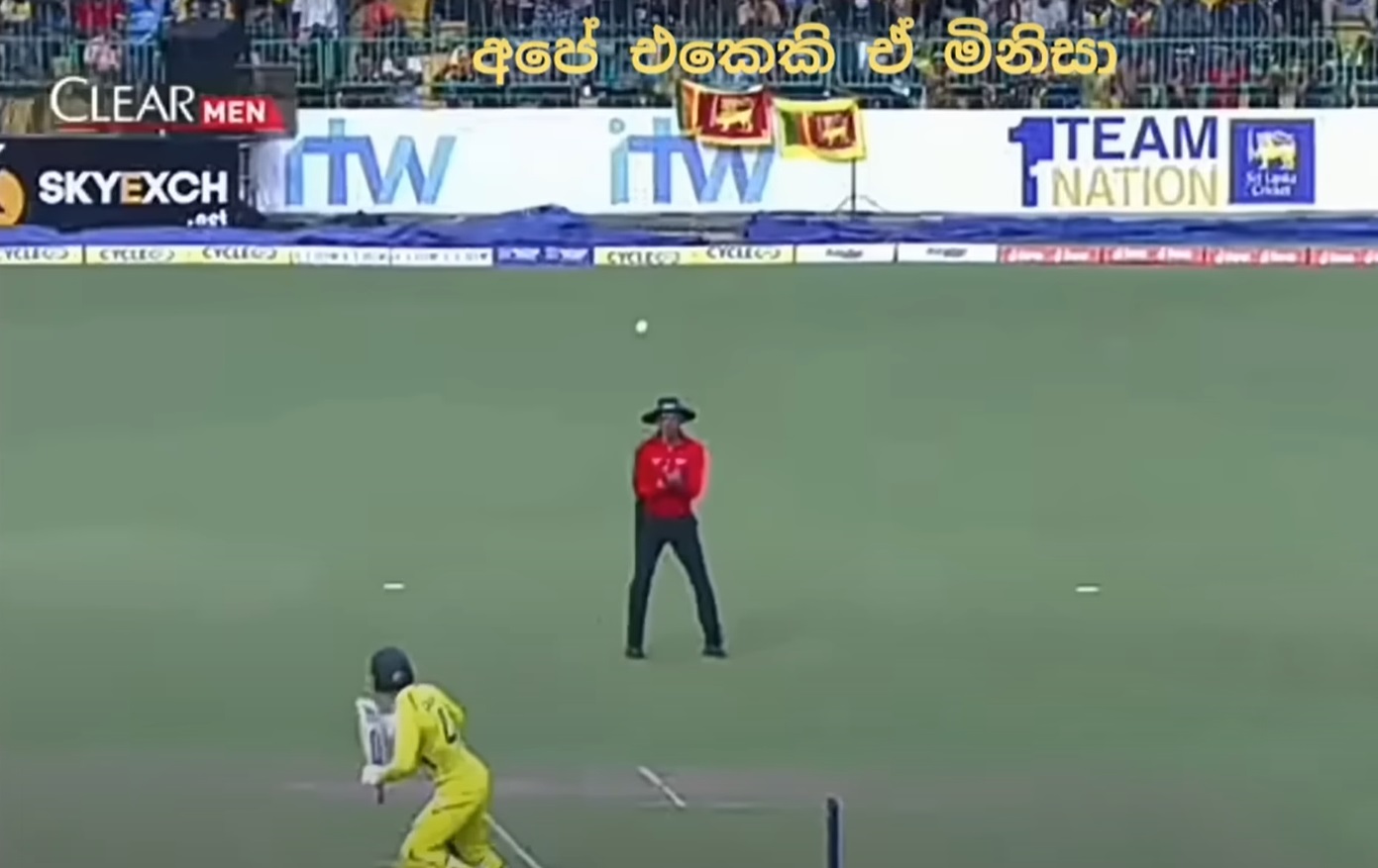 WATCH | Umpire Kumar Dharmasena going to take a catch during Sri Lanka versus Australia