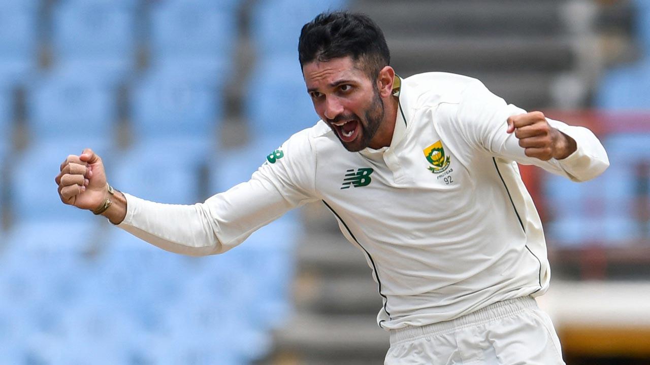 WI vs SA | Indebted to Wiaan Mulder for helping me claim hat-trick, quips Keshav Maharaj