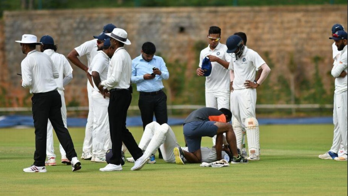Duleep Trophy 2019 | Priyam Garg taken to hospital after copping blow to the neck