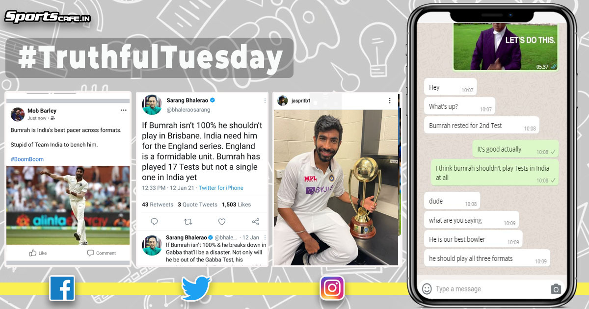 Truthful Tuesday | Why Jasprit Bumrah shouldn't play Tests in India at all