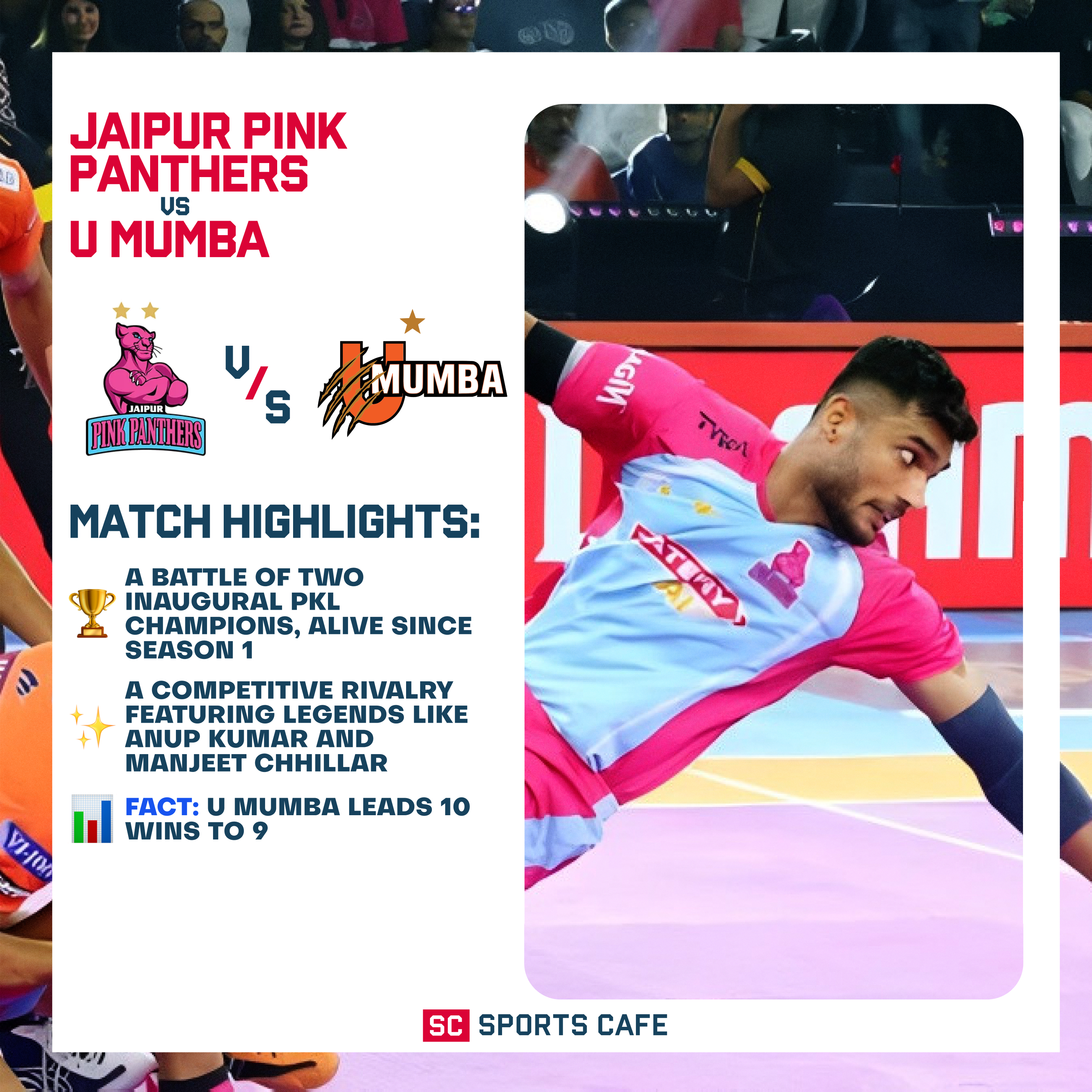 Jaipur Pink Panthers vs U Mumba.