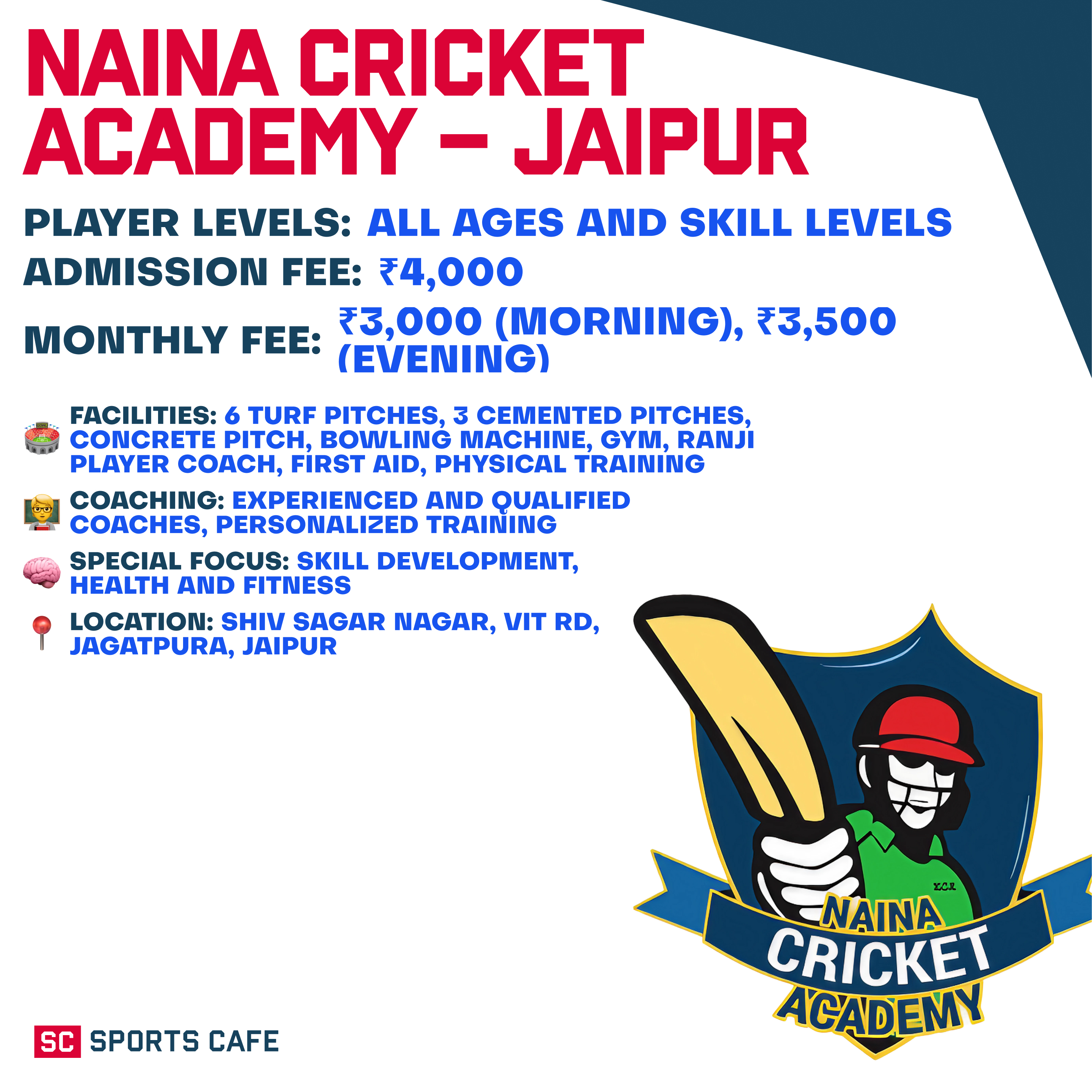 Naina Cricket Academy.