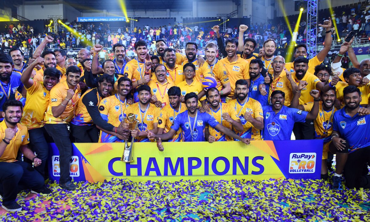 Chennai Spartans beat Calicut Heroes to win inaugural Pro Volleyball title