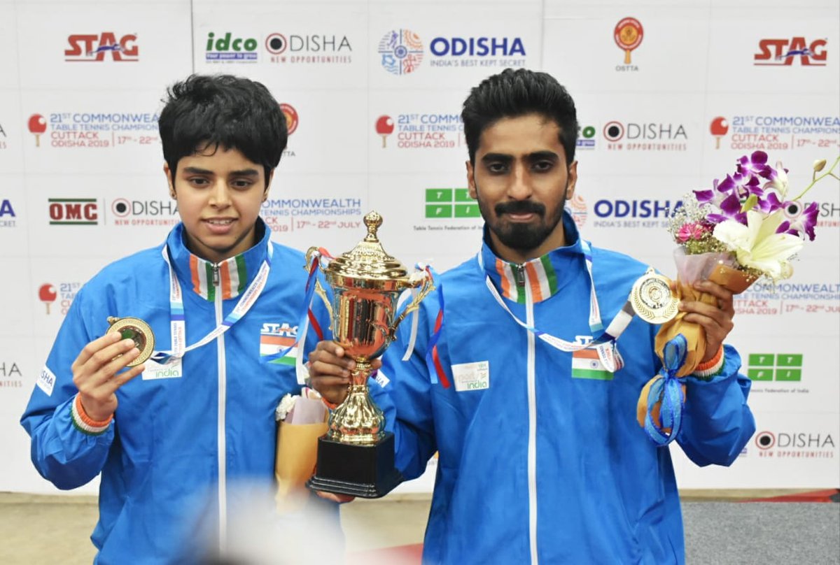Commonwealth Table tennis Championship | G. Sathiyan and Archana Kamath win mixed team title