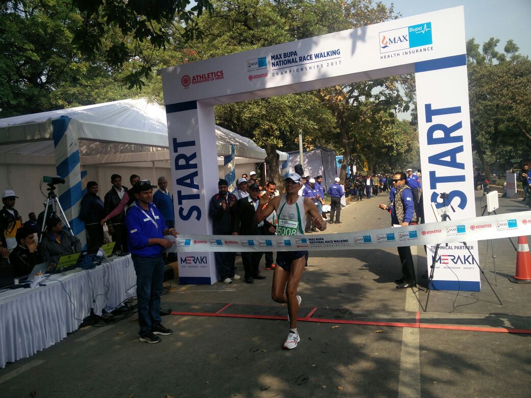 Sandeep Kumar, Irfan KT, and Priyanka claim gold at the Max Bupa racewalking championships