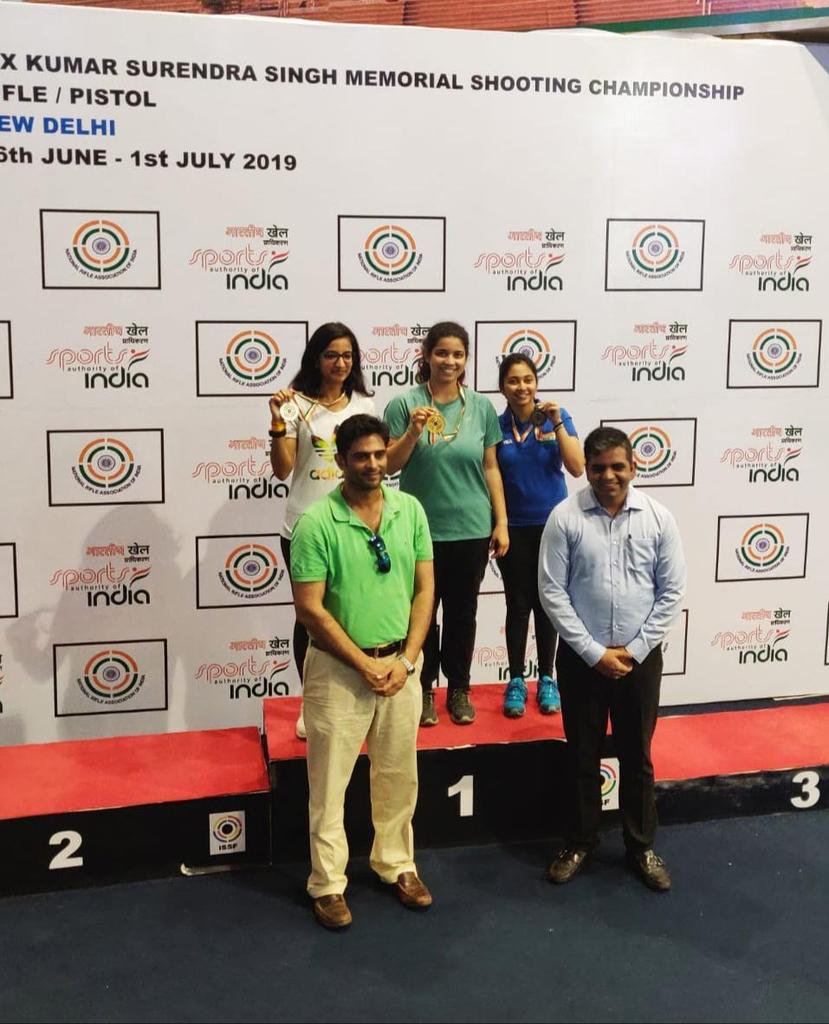 Kumar Surendra Singh Shooting | Shriyanka Sadangi, Gauri Sheoran clinch gold medals in women's events