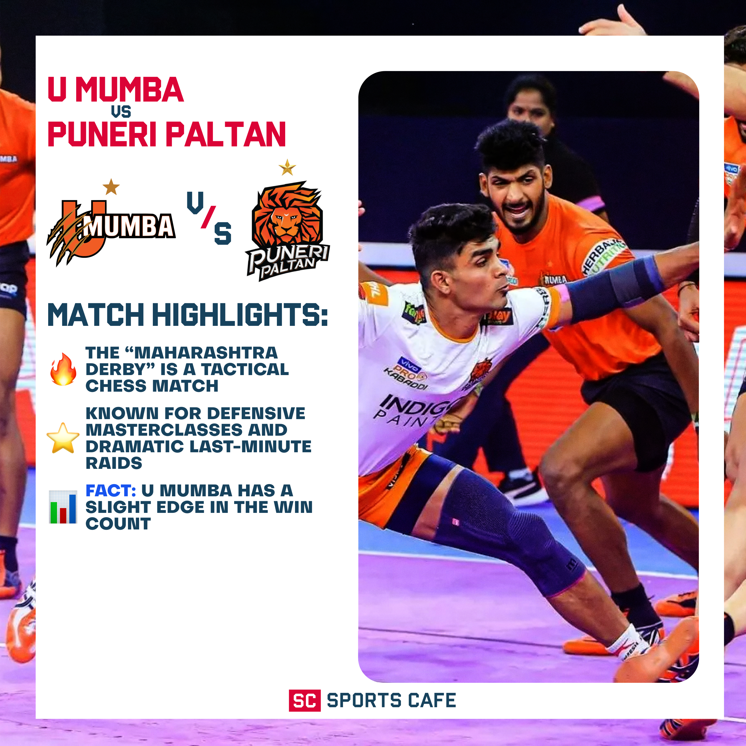 U Mumba vs Puneri Paltan.