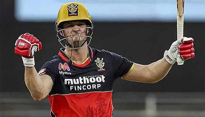 AB de Villiers celebrating after winning a match for Royal Challengers Bangalore.