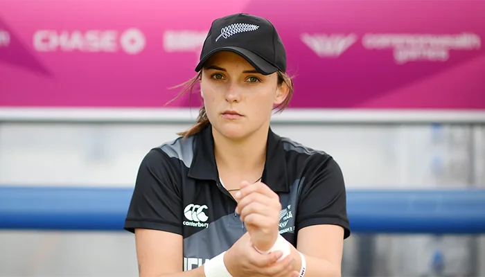 Amelia Kerr in the New Zealand vs West Indies series 2022.