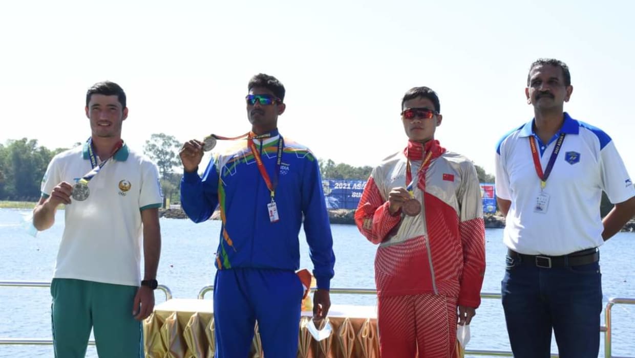 Asian Rowing Championship 2021 | Arvind Singh wins gold in men's lightweight sculls
