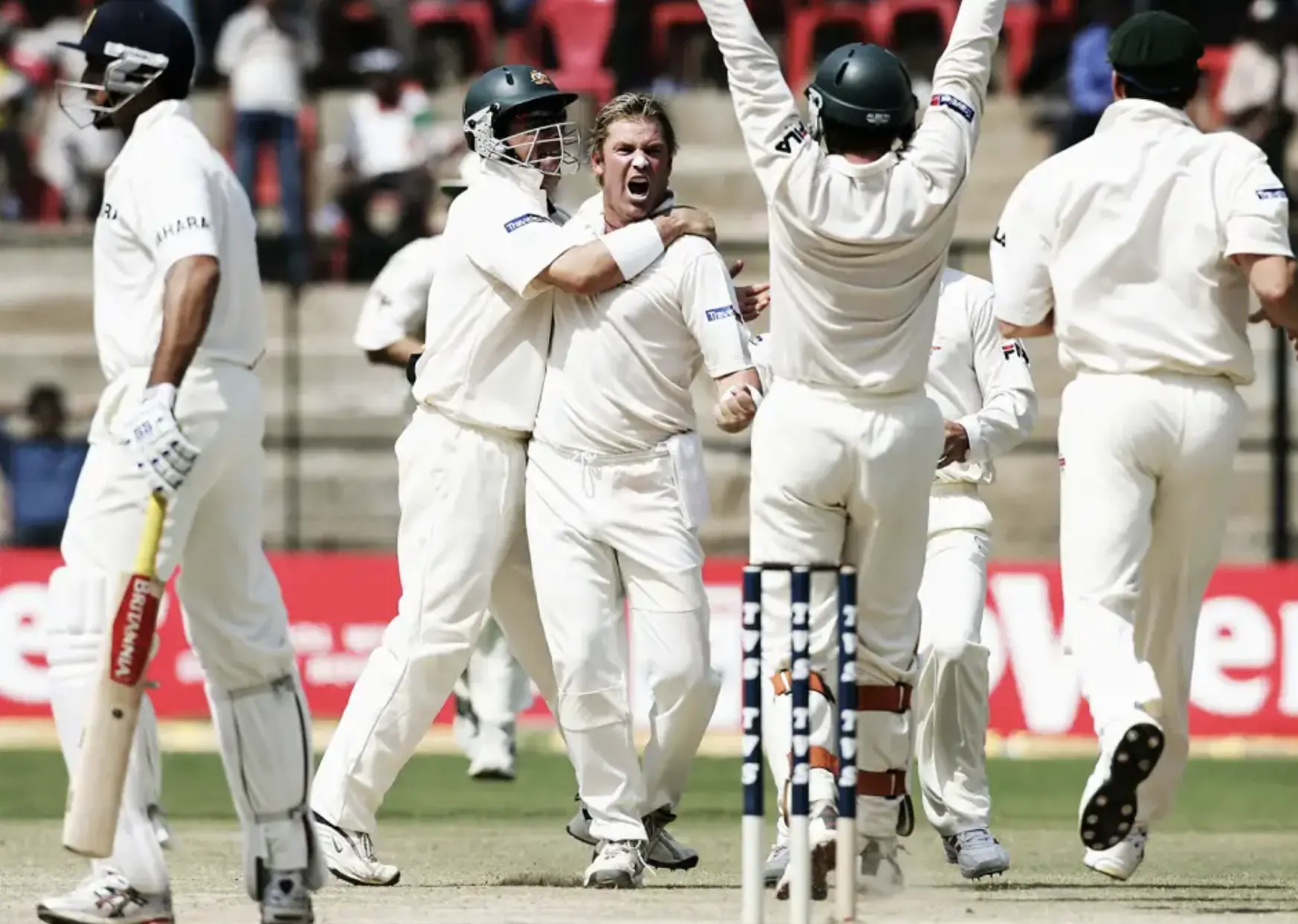 Australia defeated India by 217 runs.