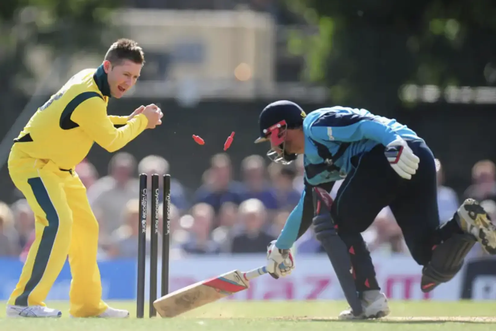 Australia defeated Scotland by 200 runs.