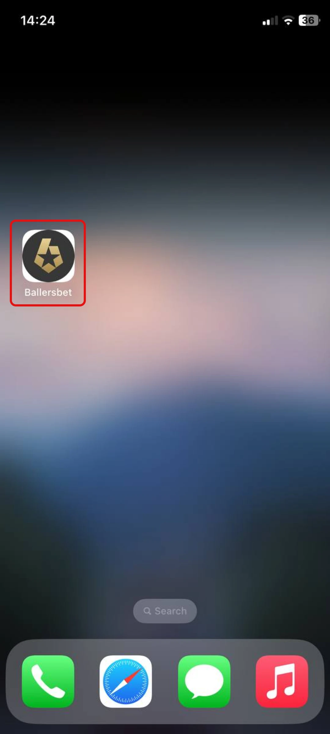 The app shortcut will appear on the home screen.