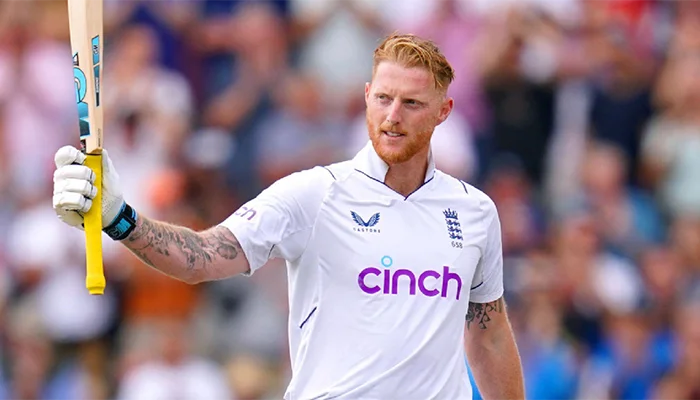 Ben Stokes celebrating his century against Australia.