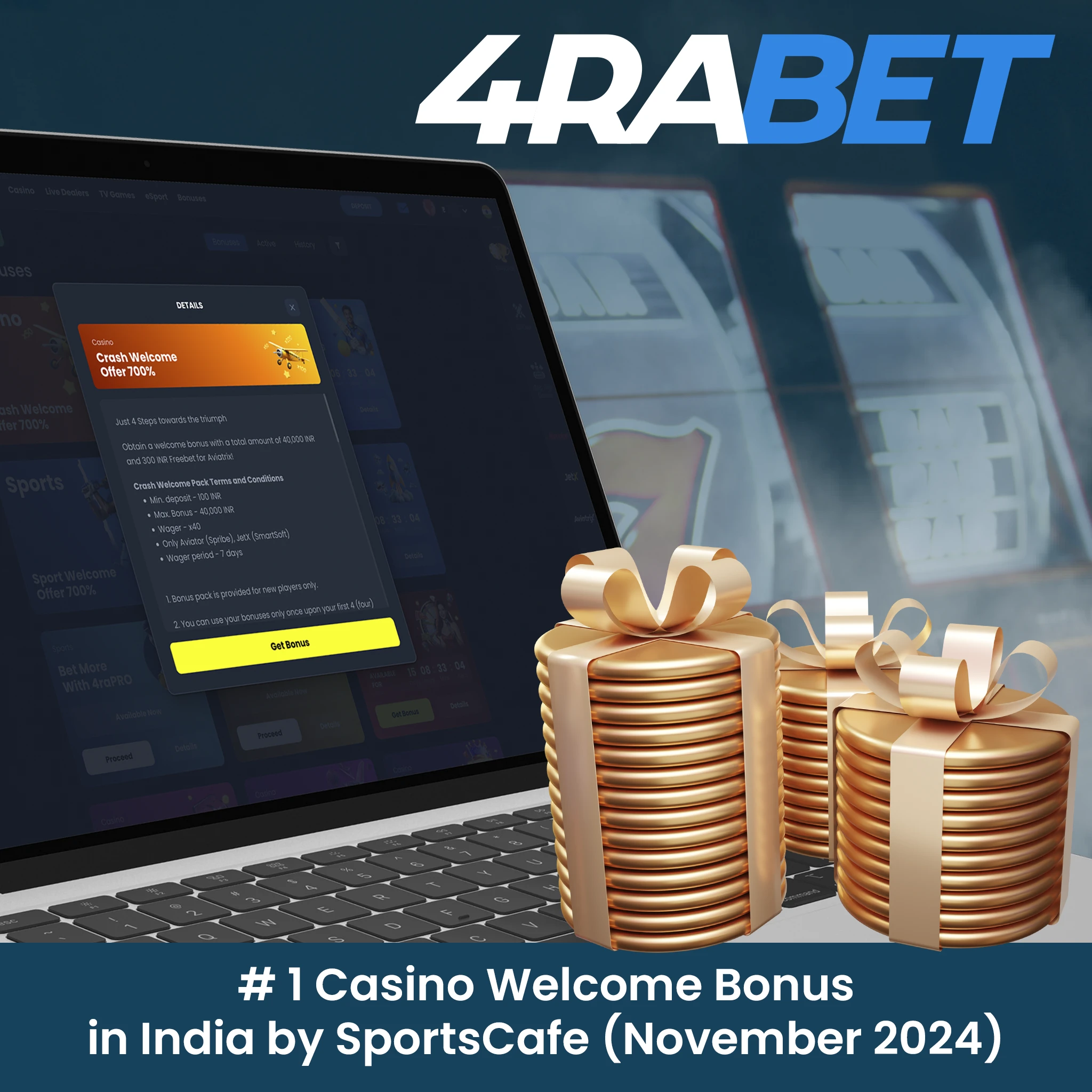 1 Casino Welcome Bonus in India by SportsCafe.