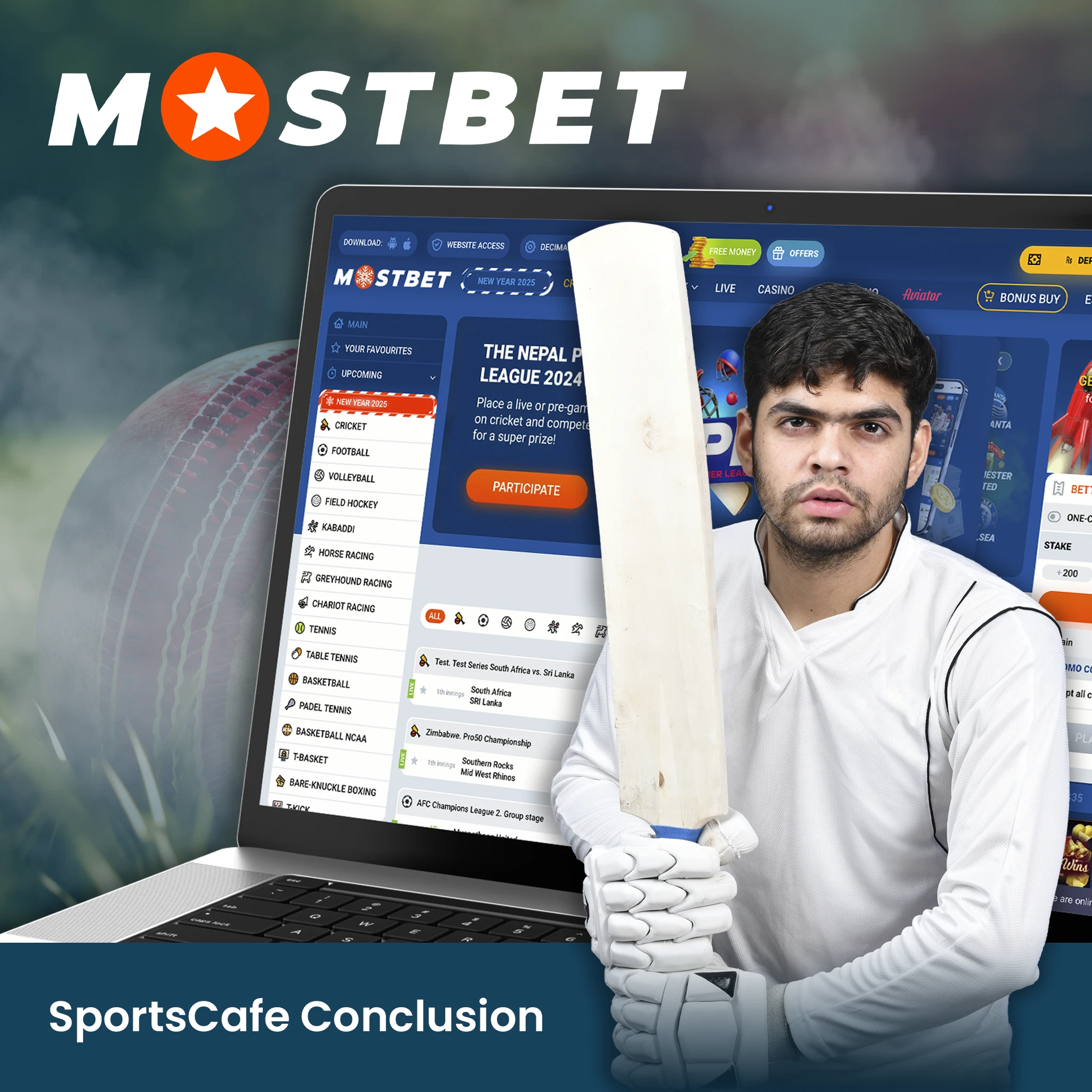 According to our experts' analysis, the best cricket betting site is Mostbet.