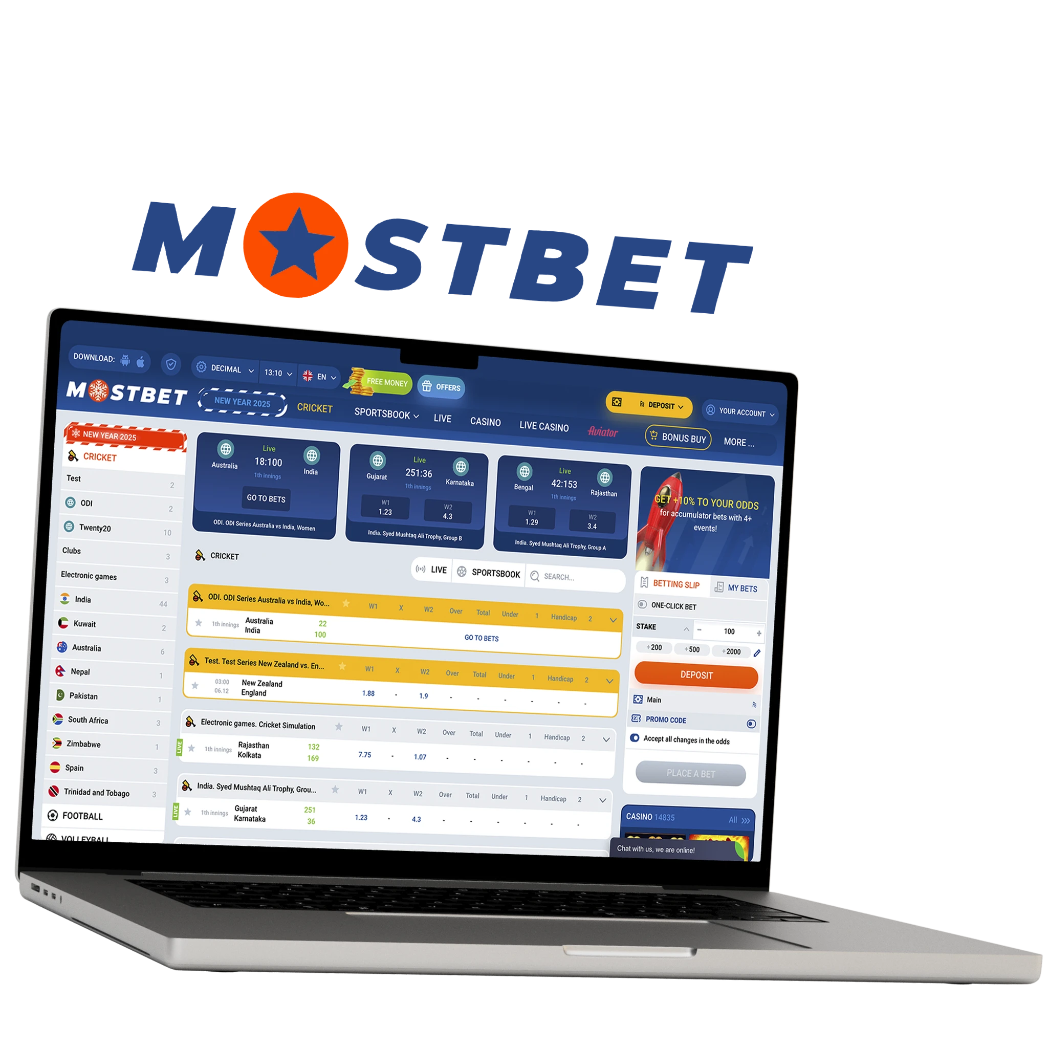 Mostbet is the best cricket betting site in Nepal.