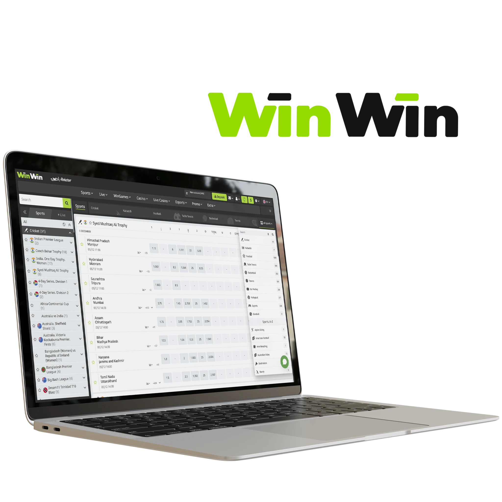 Winwin cricket betting site has developed the best 1-click registration system.