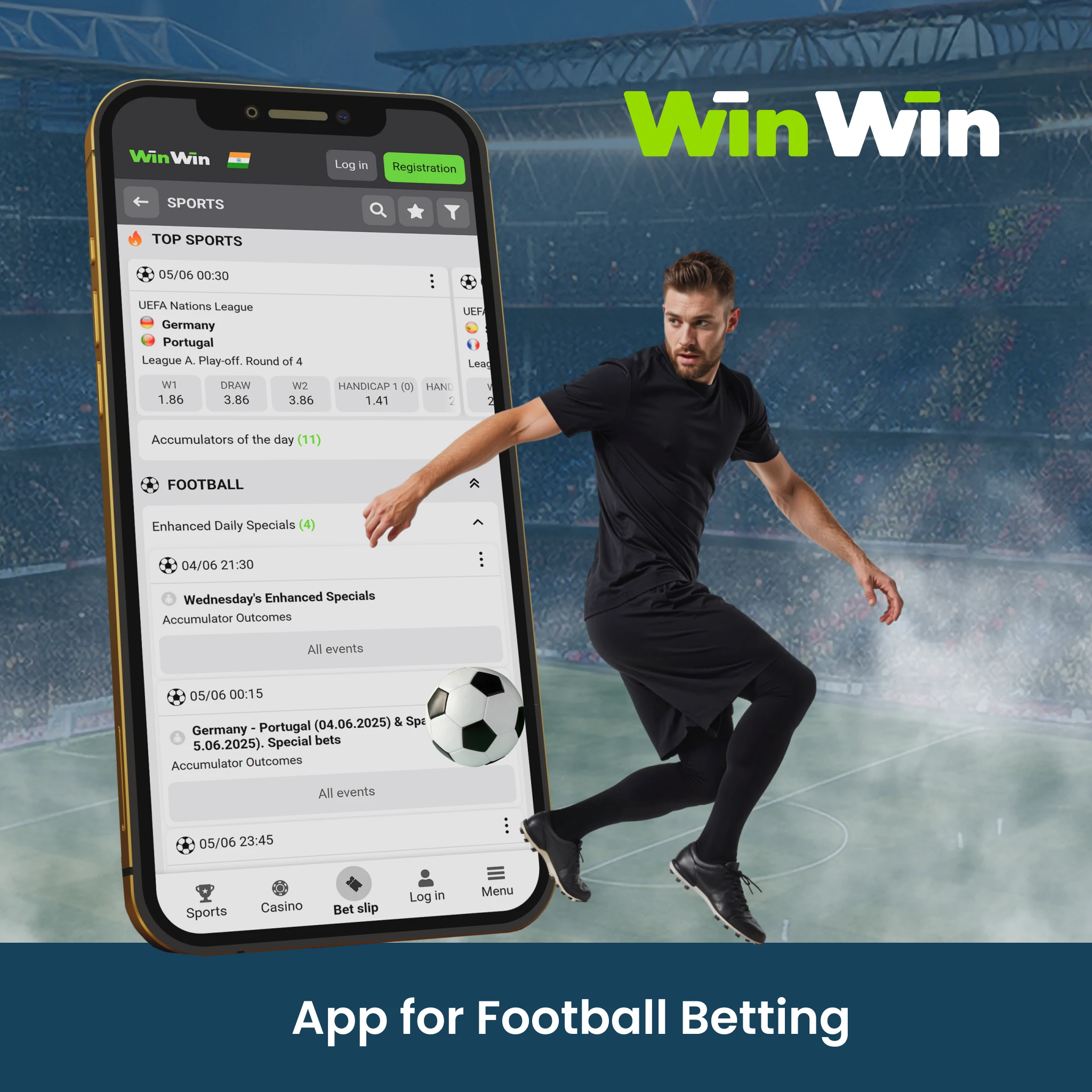 Football Betting Mobile App in India &mdash; WinWin.